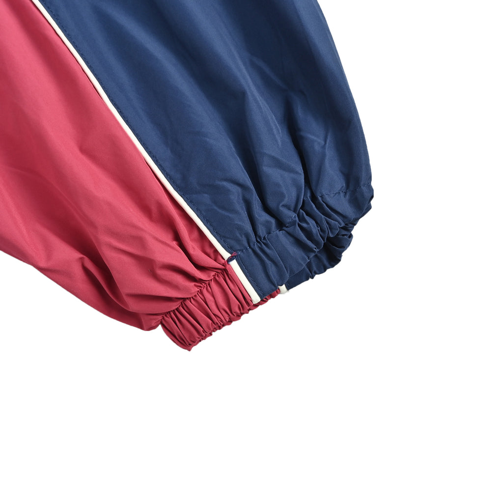 Miu Miu 25FW Color-Block Splice Shell Jacket – Navy / Burgundy SY5200731-NBG