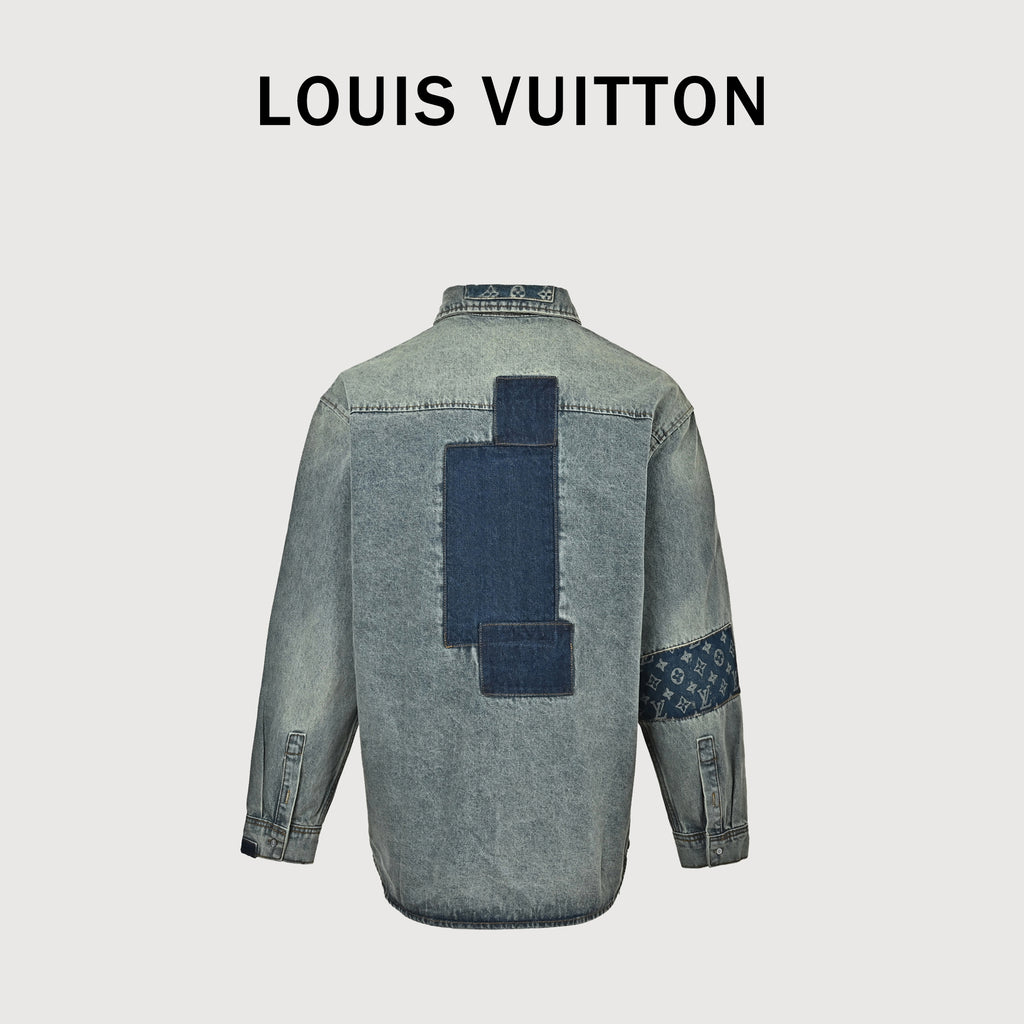 Louis Vuitton LV Patchwork Skate Denim Jacket 2026  R6000819