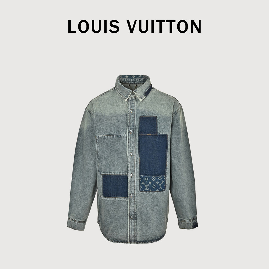 Louis Vuitton LV Patchwork Skate Denim Jacket 2026  R6000819