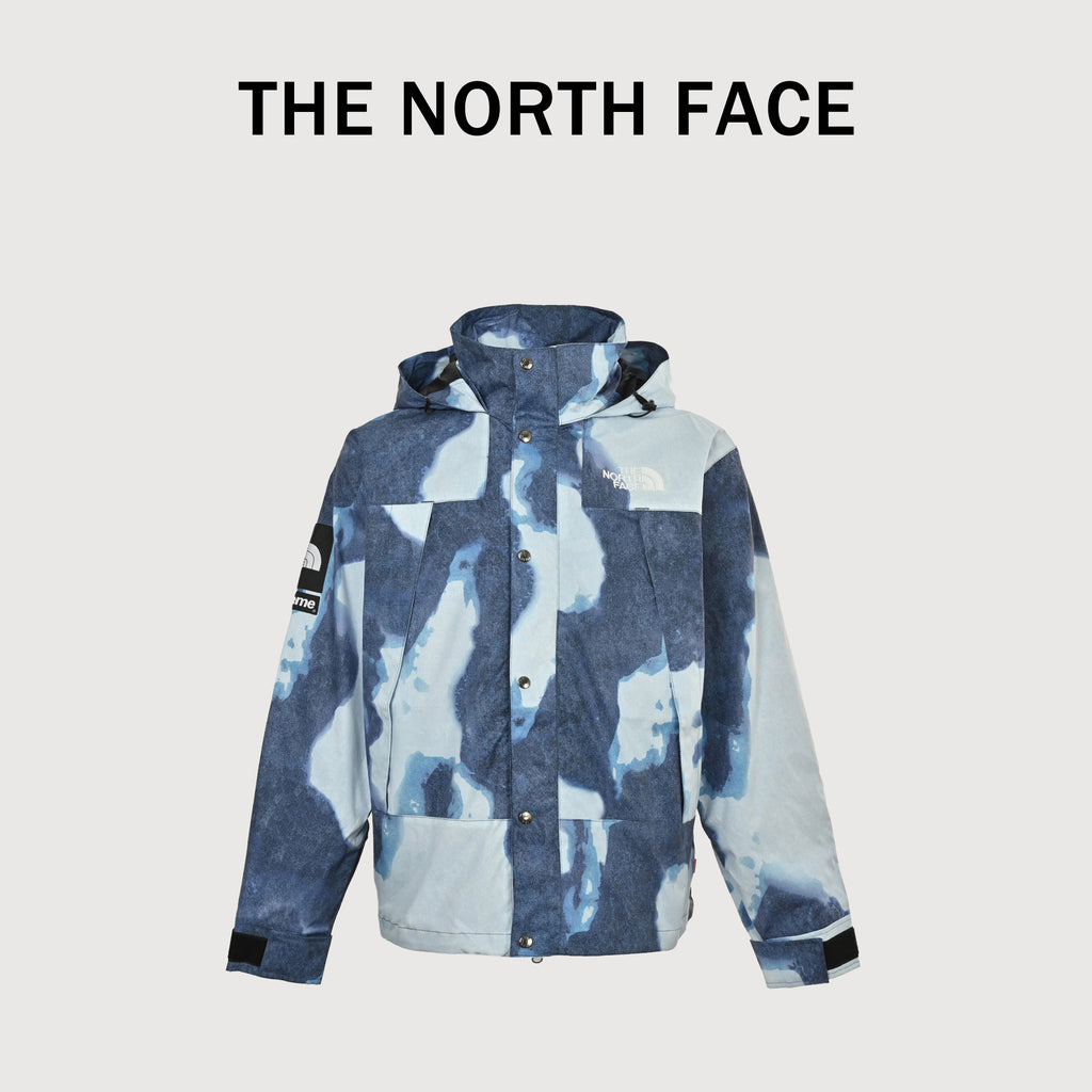 The North Face TNF 2 Tie-Dye Embroidered Outdoor Shell Jacket – Blue Grey Cloud Wash HH6000823