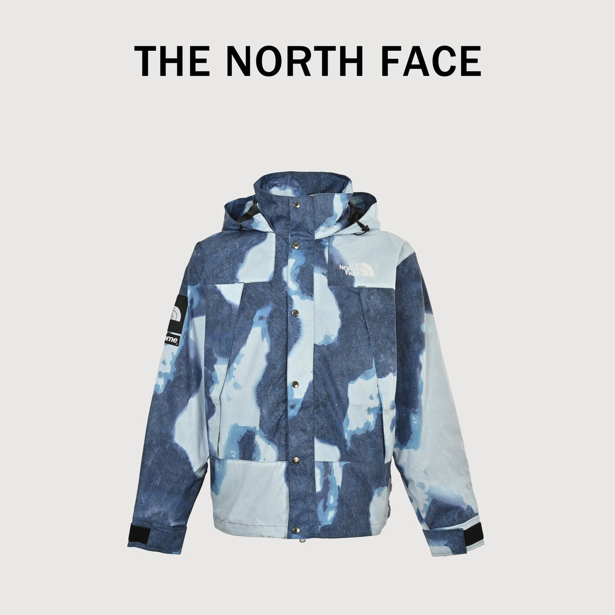 The North Face TNF 2 Tie-Dye Embroidered Outdoor Shell Jacket – Blue Grey Cloud Wash HH6000823