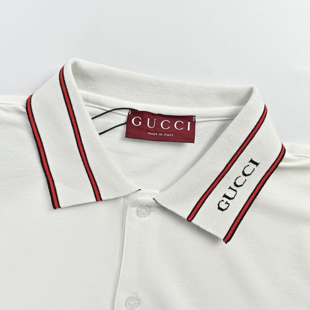 Gucci 25SS Rib Jacquard Short Sleeve Polo Shirt – White784422-XJGSQ-9074
