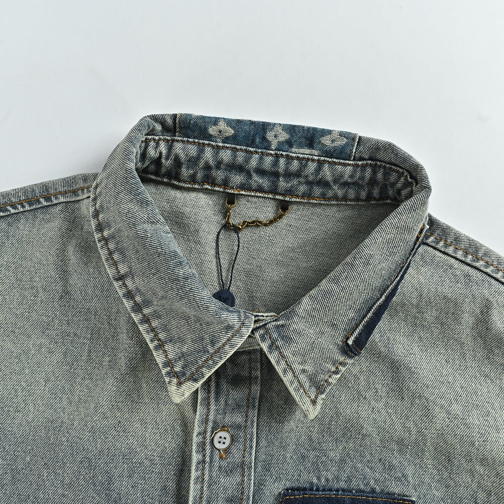 Louis Vuitton LV Patchwork Skate Denim Jacket 2026  R6000819