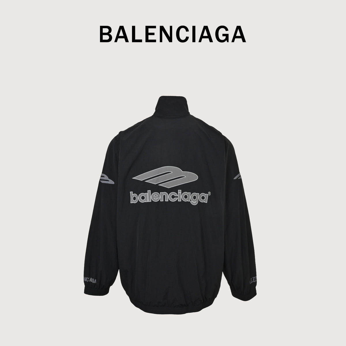Balenciaga BLCG FW25  Football Series 3M Badge Shell Jacket – Black857734TPQ381000