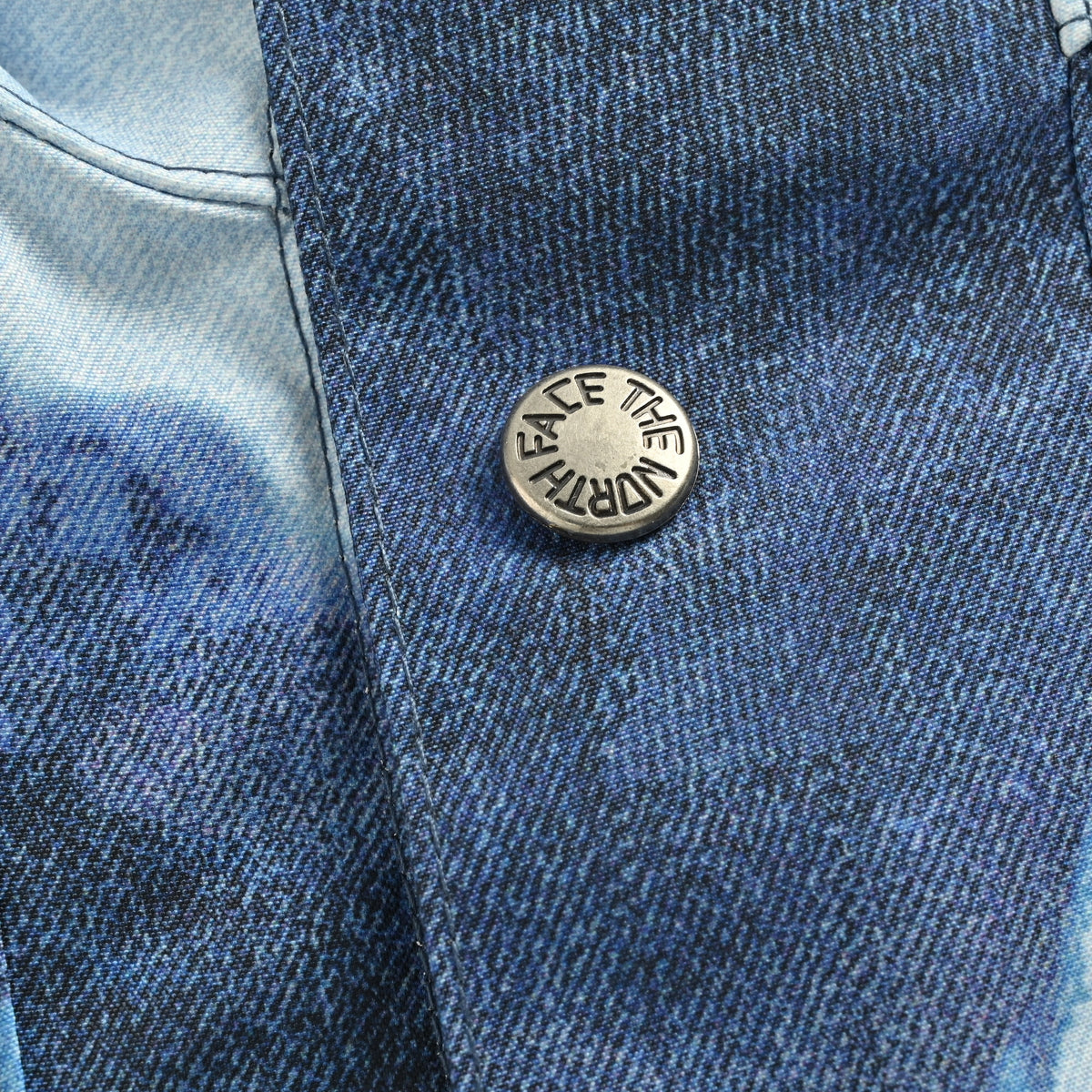The North Face TNF 2 Tie-Dye Embroidered Outdoor Shell Jacket – Blue Grey Cloud Wash HH6000823
