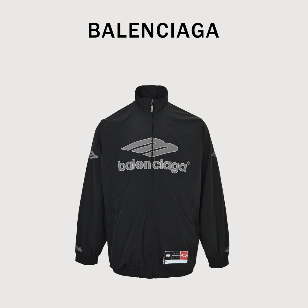Balenciaga BLCG FW25  Football Series 3M Badge Shell Jacket – Black857734TPQ381000