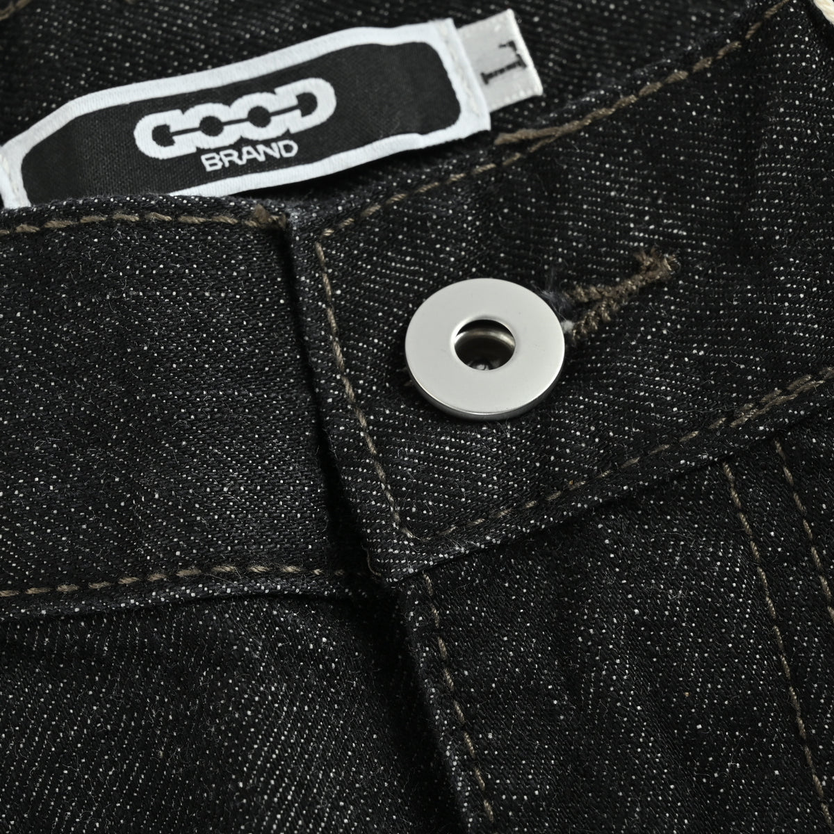 GOODBRAND 2025SS GOODLOVES Floral Vintage Selvedge Raw Jeans – Black SY4801103