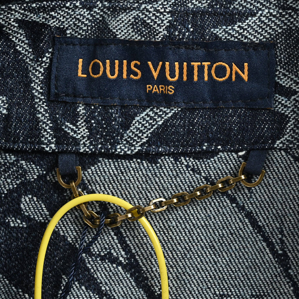 Louis Vuitton LV Floral Denim Jacquard Short-Sleeve Shirt 2026 HY3400701