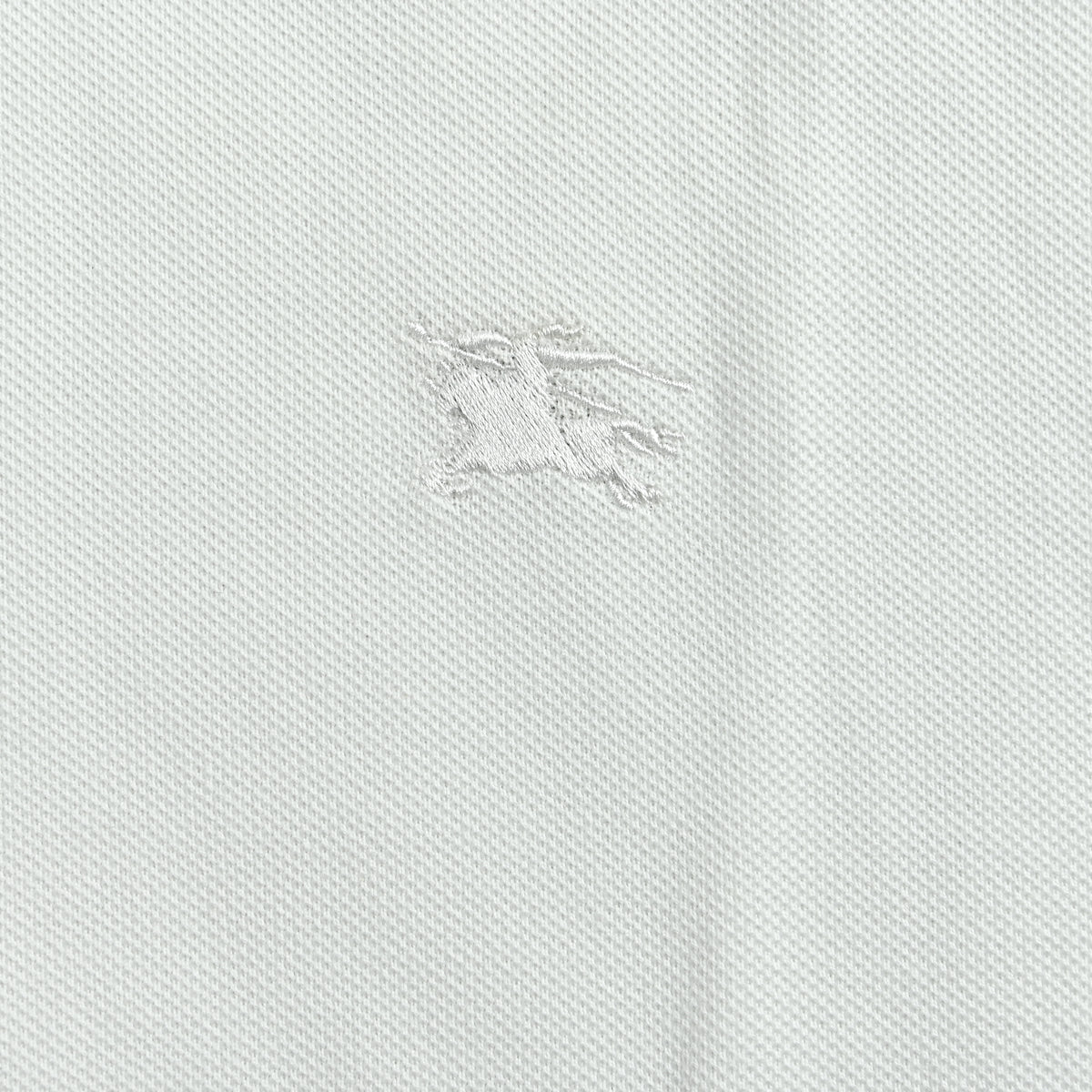 Burberry BBR Check-Collar Piqué Long-Sleeve Polo — White 2026NP3801004