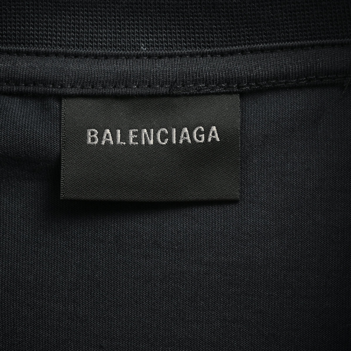 Balenciaga Grey Circle Ring Letter Embroidered Short Sleeve T-Shirt YS3000415