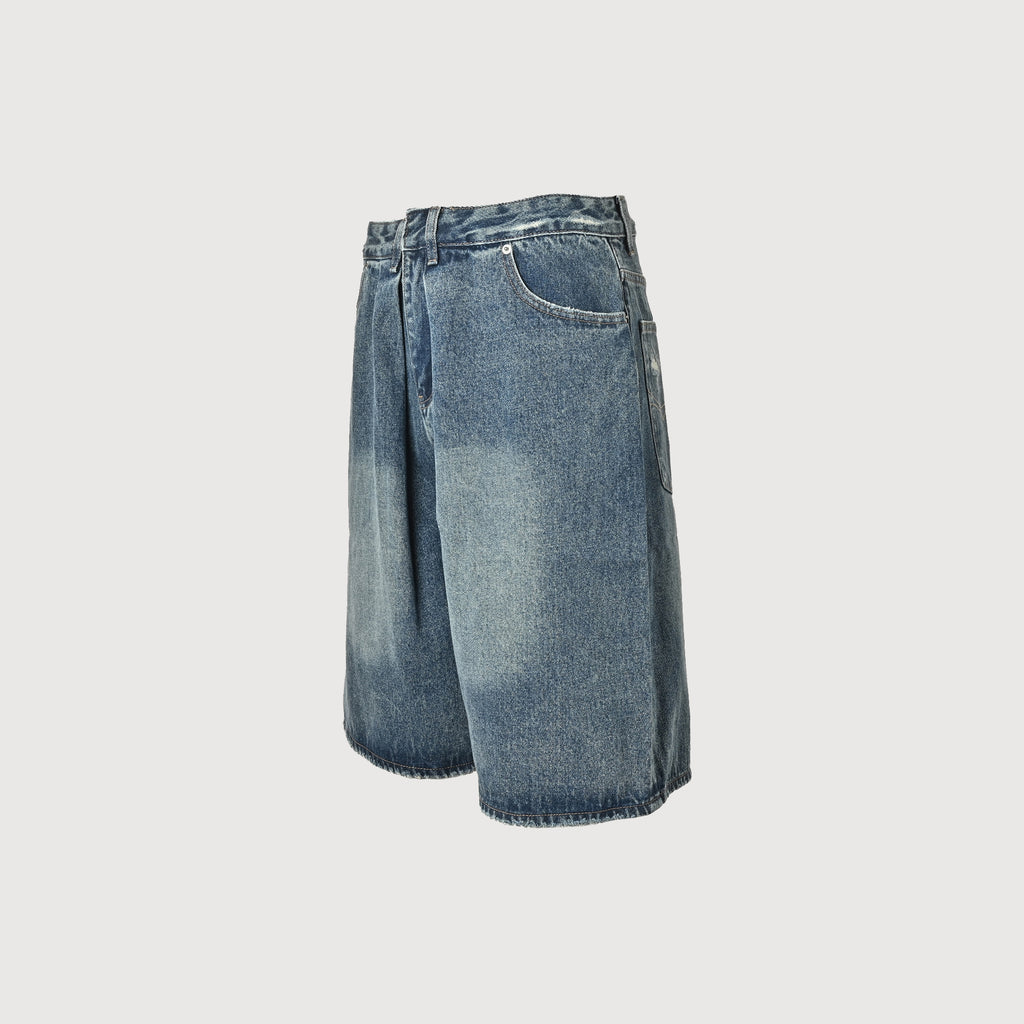 Balenciaga Grey Label Washed Denim Shorts YS4000507