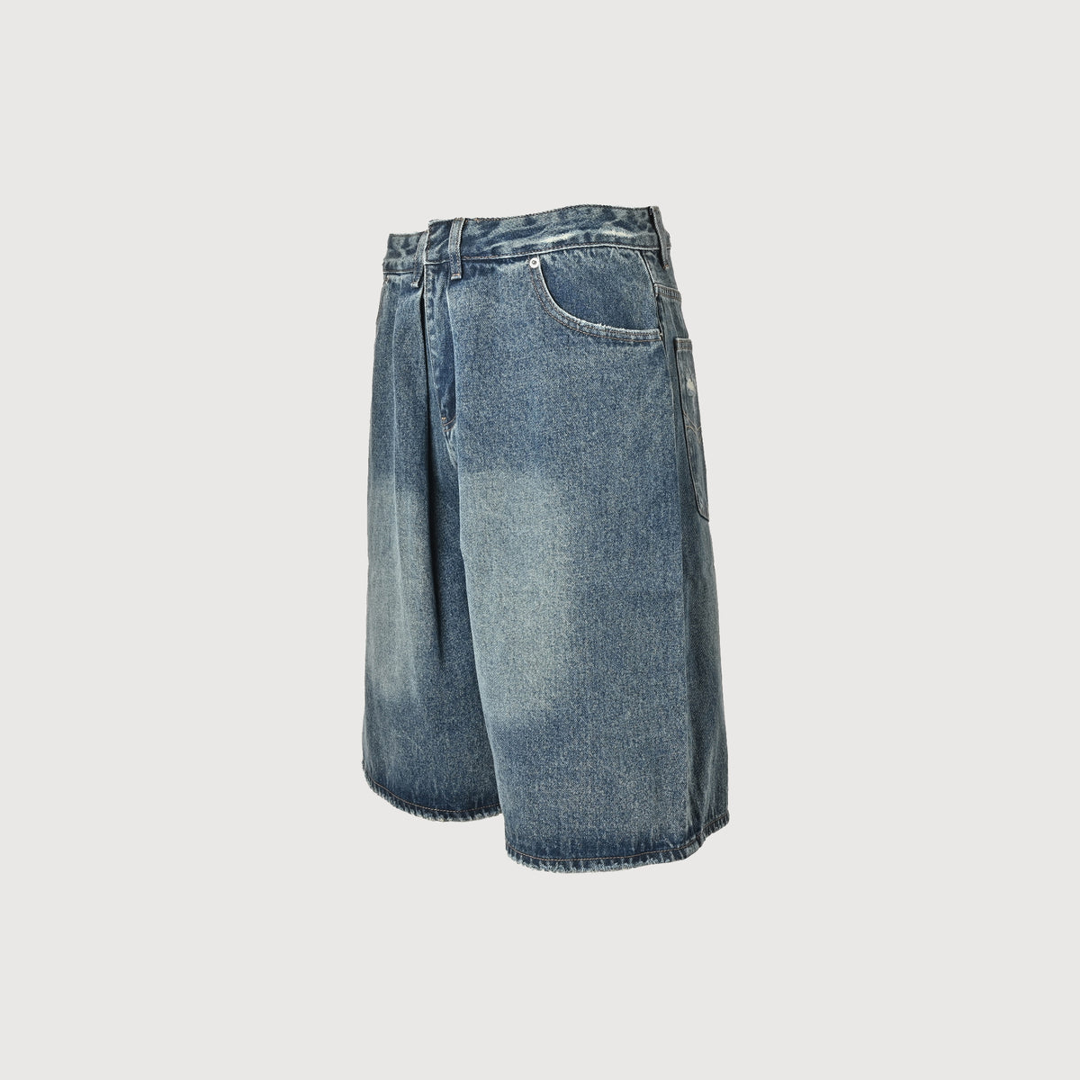 Balenciaga Grey Label Washed Denim Shorts YS4000507