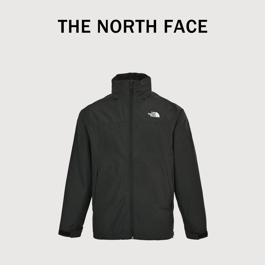 The North Face Embroidered Logo Concealed Hood Shell Jacket – Black  DK6400316