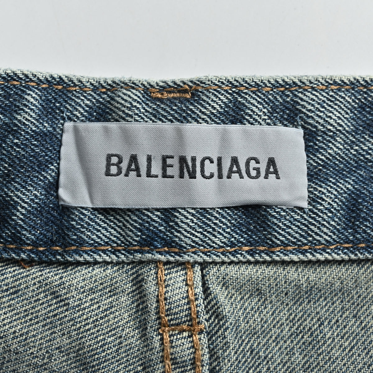 Balenciaga Grey Label Washed Denim Shorts YS4000507