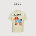 Gucci New Cartoon Series Plaid Jacket Pony Short Sleeve T-Shirt – Cream TS2200326-CRM