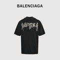 Balenciaga Double BB Hand-Painted Graffiti Short Sleeve T-Shirt  SG260324