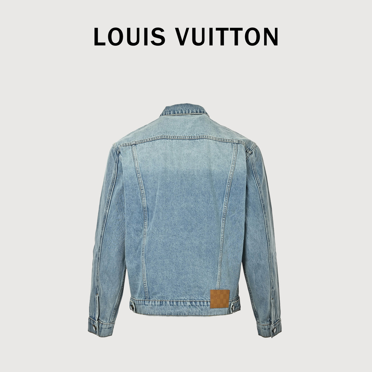 Louis Vuitton SS25 Embroidered Trucker Denim Jacket — Light Blue 1AGINX