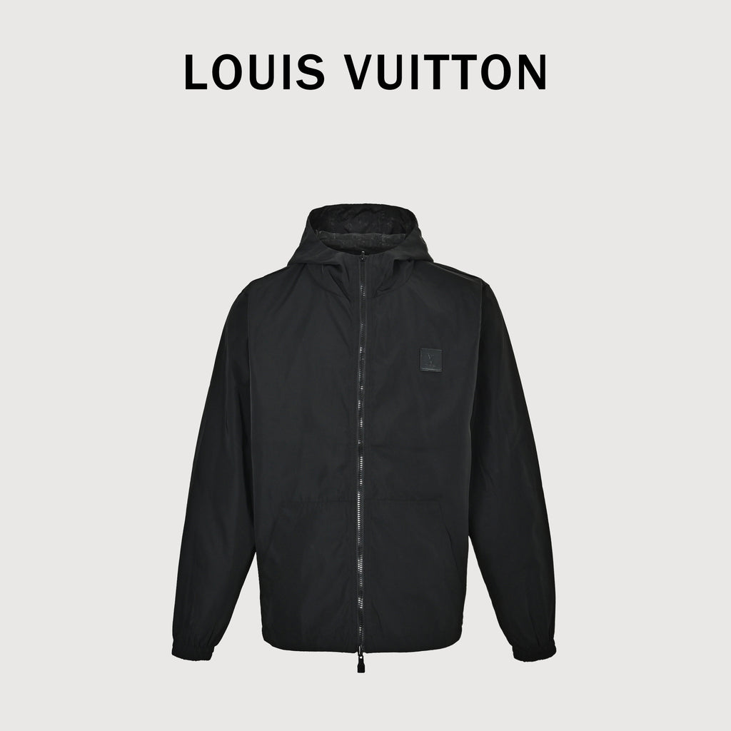 Louis Vuitton Reversible LV Monogram Jacquard Shell Jacket – All Black / Tonal Monogram 1A9A10