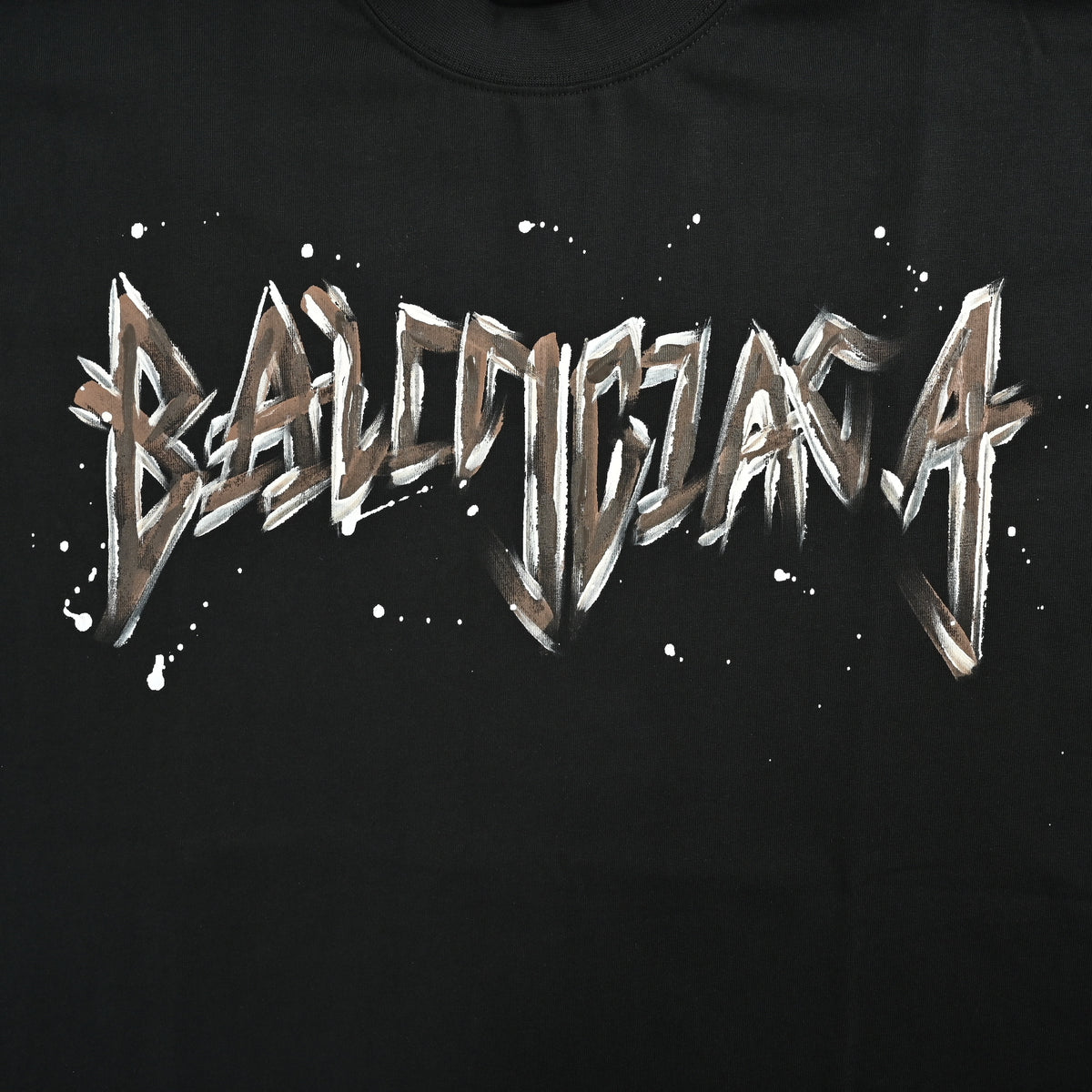 Balenciaga Double BB Hand-Painted Graffiti Short Sleeve T-Shirt  SG260324