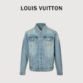 Louis Vuitton SS25 Embroidered Trucker Denim Jacket — Light Blue 1AGINX