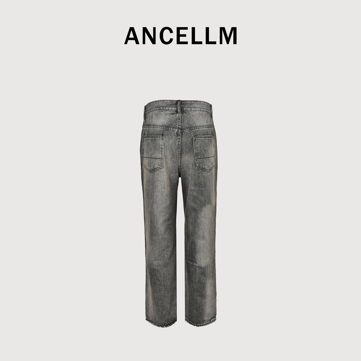 ANCELLM 25 Washed Destroyed Tapered Jeans – Grey Wash  SG6400317-GRY