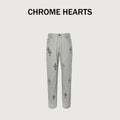 Chrome Hearts Couture Cross Leather Appliqué Washed Straight-Leg Jeans – Silver Grey XM5600824-SGR