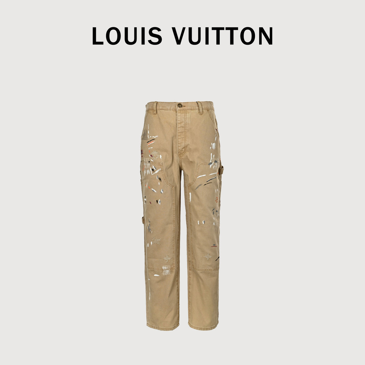 Louis Vuitton LV Ink Splatter Graffiti Denim Pants 2026 NP6600831
