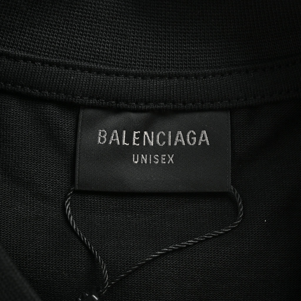Balenciaga Double BB Hand-Painted Graffiti Short Sleeve T-Shirt  SG260324