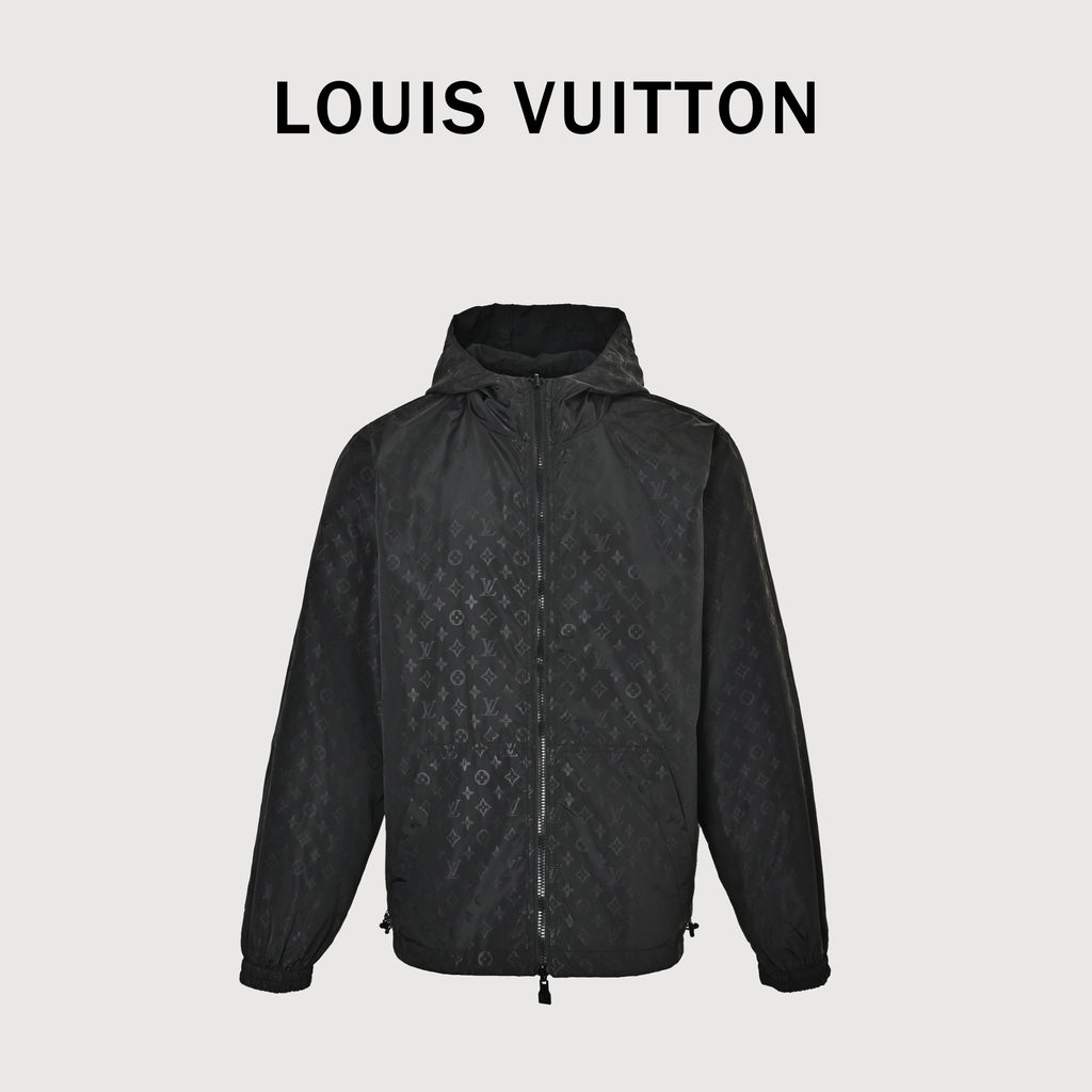 Louis Vuitton Reversible LV Monogram Jacquard Shell Jacket – All Black / Tonal Monogram 1A9A10