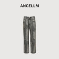 ANCELLM 25 Washed Destroyed Tapered Jeans – Grey Wash  SG6400317-GRY