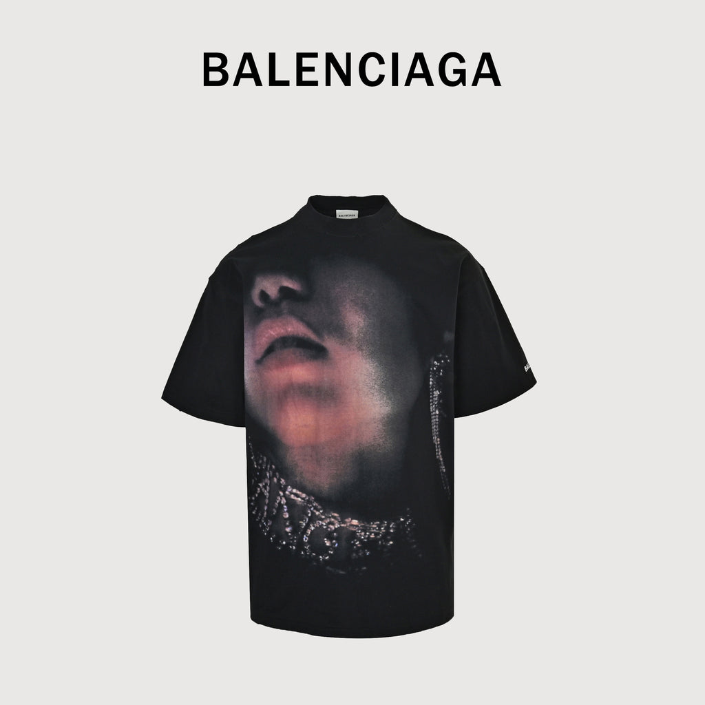 Balenciaga BLCG Euphoria Portrait Collab Short Sleeve T-Shirt NP3000817