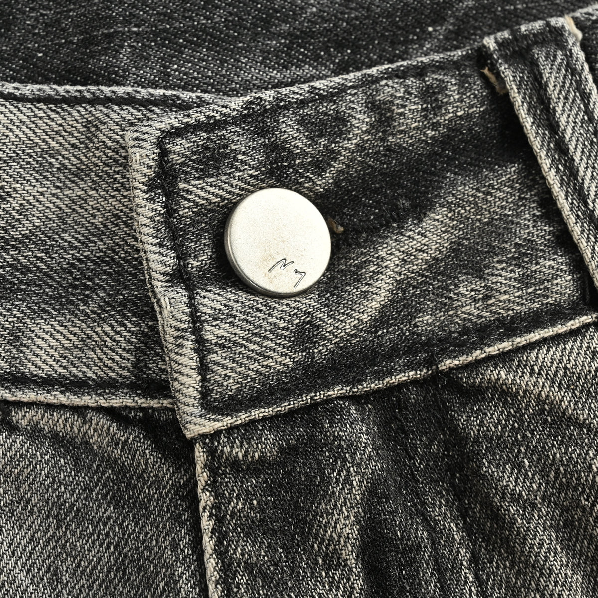 ANCELLM 25 Washed Destroyed Tapered Jeans – Grey Wash  SG6400317-GRY