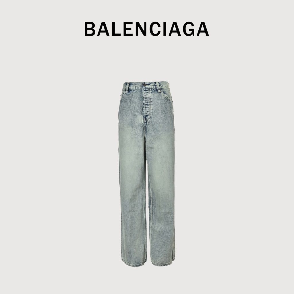 Balenciaga Baggy Ice Blue Washed Denim Jeans YS5600108