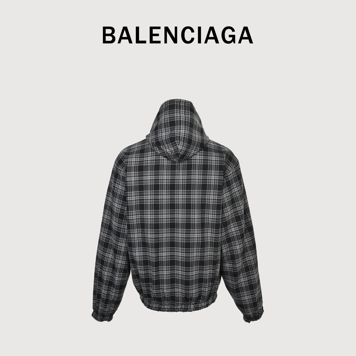 Balenciaga 25FW Plaid Reversible Hooded Jacket  HH9000107