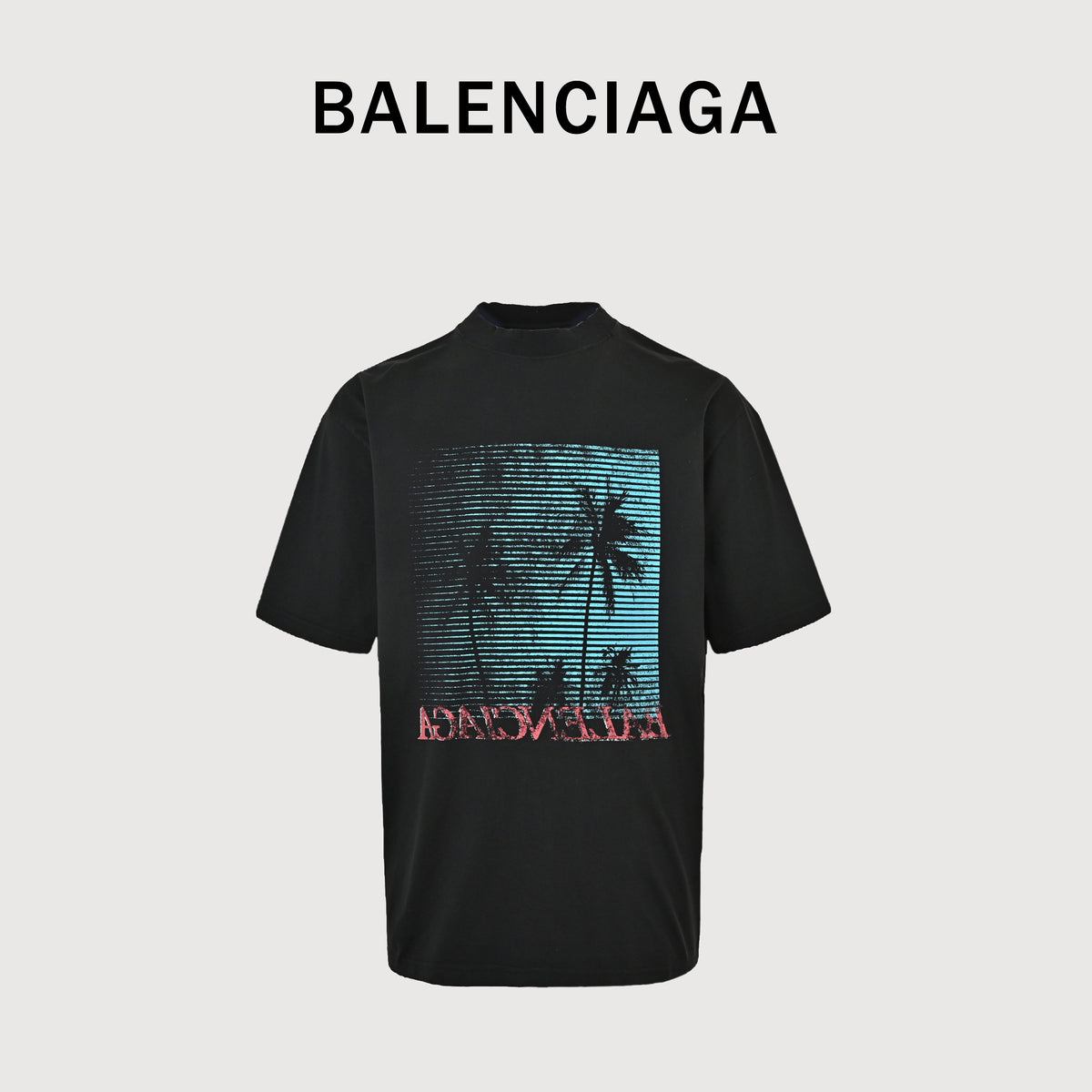 Balenciaga BLCG Palm Tree Film Print Short Sleeve T-Shirt NP3000520