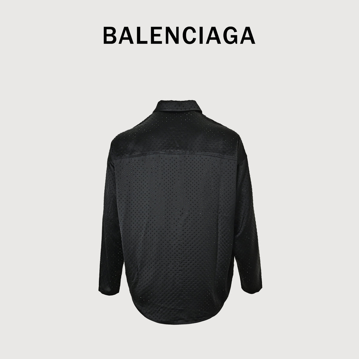 Balenciaga Full Crystal Rhinestone Long Sleeve Shirt  HH6000807