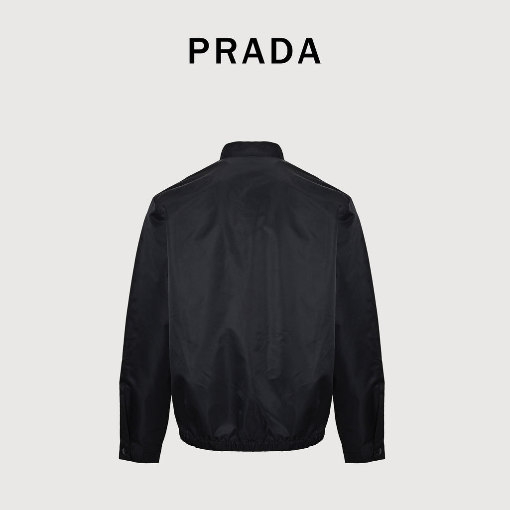 Prada 25FW Re-Nylon Double-Pocket Triangle-Logo Jacket — BlackSGC833-1WQ9-F0002