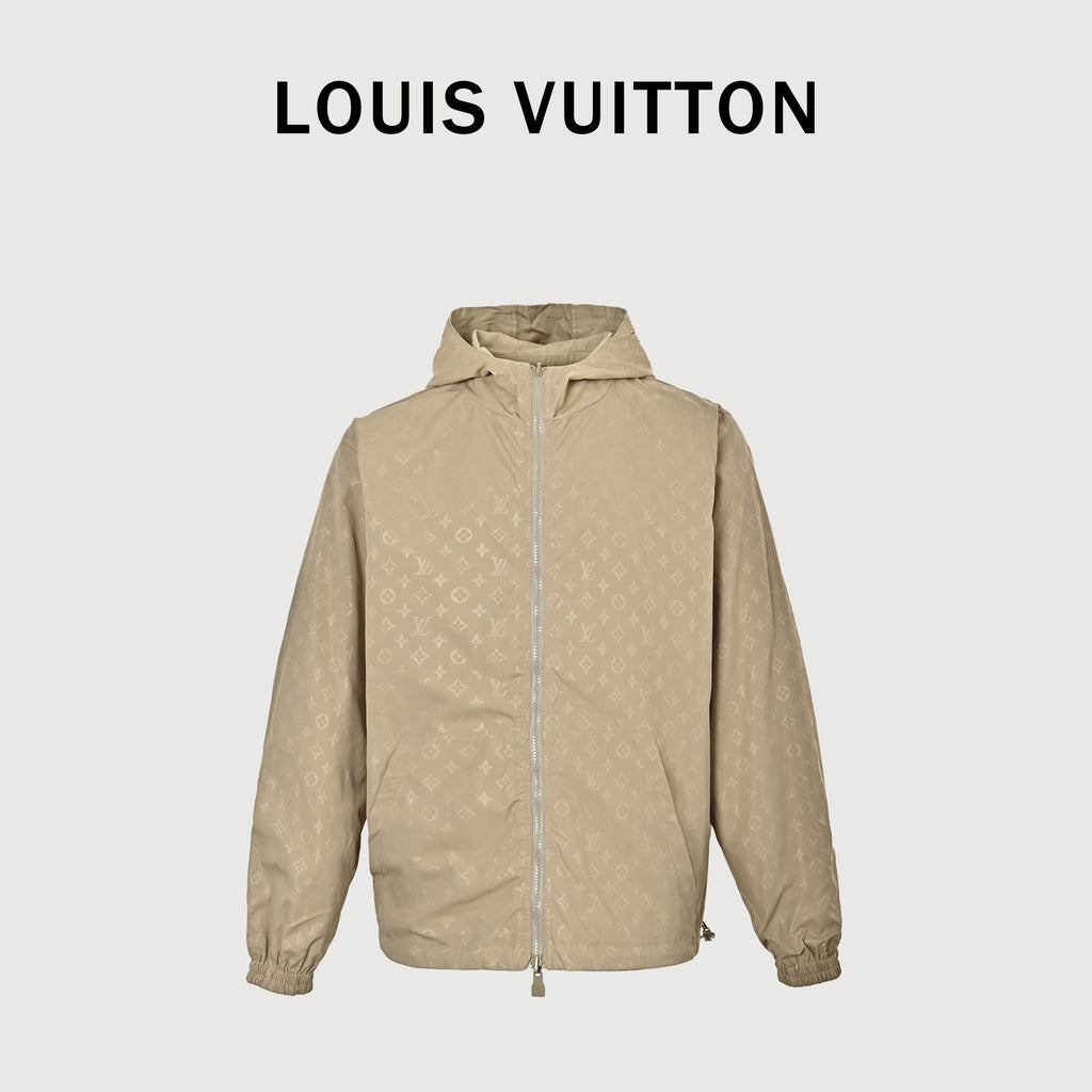 Louis Vuitton Reversible LV Monogram Jacquard Shell Jacket – Khaki / Tonal Monogram XM7800819-KHK
