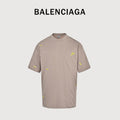 Balenciaga 26SS 520 Embroidered Label Short Sleeve T-Shirt – Taupe HH3000524