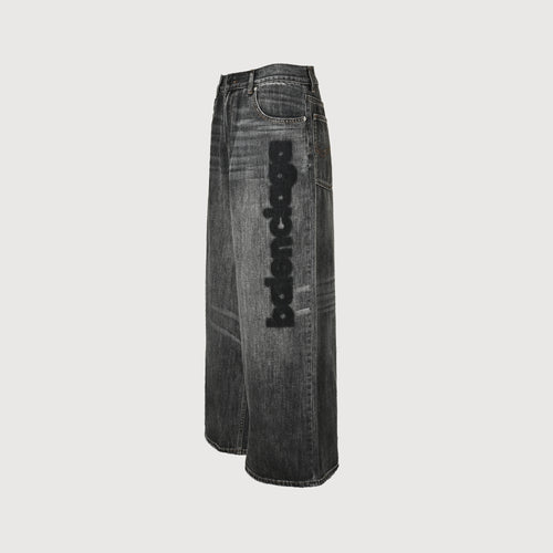 Balenciaga BLCG 3D Puff Embroidered Baggy Washed Denim Jeans  NP6400602