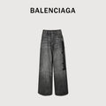 Balenciaga BLCG 3D Puff Embroidered Baggy Washed Denim Jeans  NP6400602
