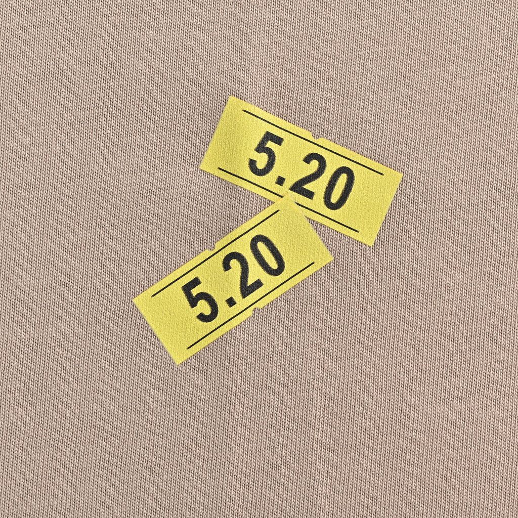 Balenciaga 26SS 520 Embroidered Label Short Sleeve T-Shirt – Taupe HH3000524