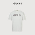 Gucci Classic Embroidered Logo Short Sleeve T-Shirt – White TS2600421-WHT