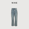 Levi’s x Nike DROP8 Ribbed-Trim Snap Letter Patch Relaxed Jeans – Medium Blue  BF5600829