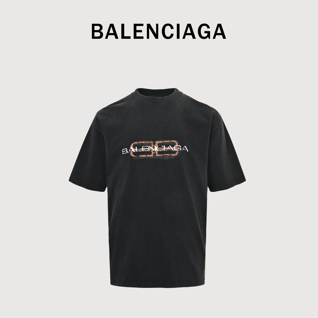 Balenciaga BLCG BB Icon Print Washed Short Sleeve T-Shirt NP2400108