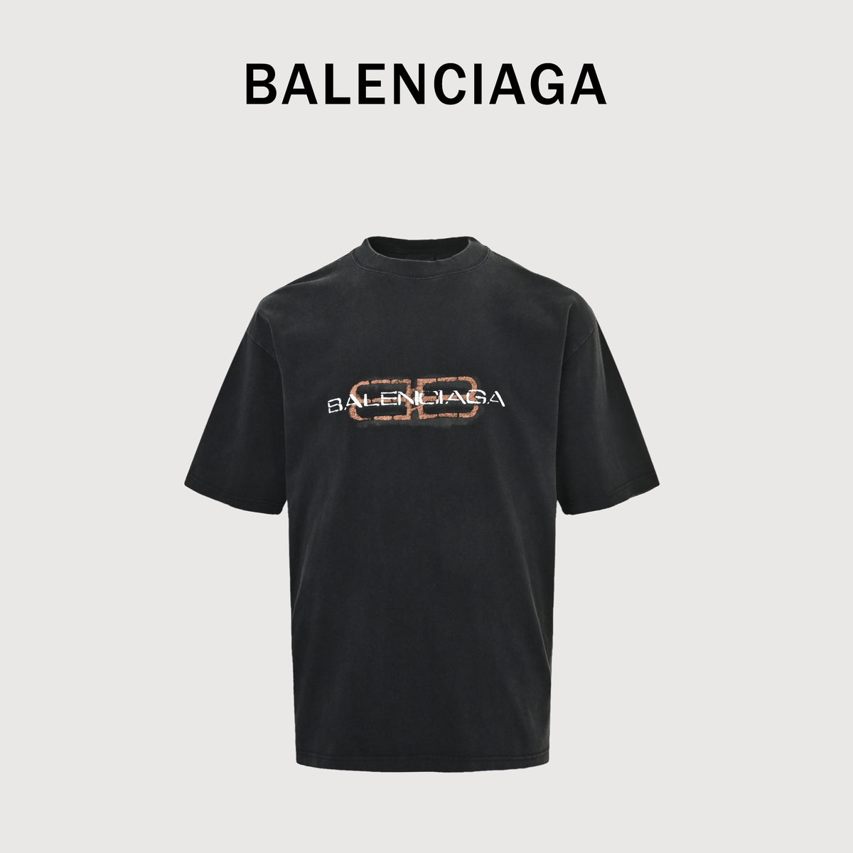 Balenciaga BLCG BB Icon Print Washed Short Sleeve T-Shirt NP2400108