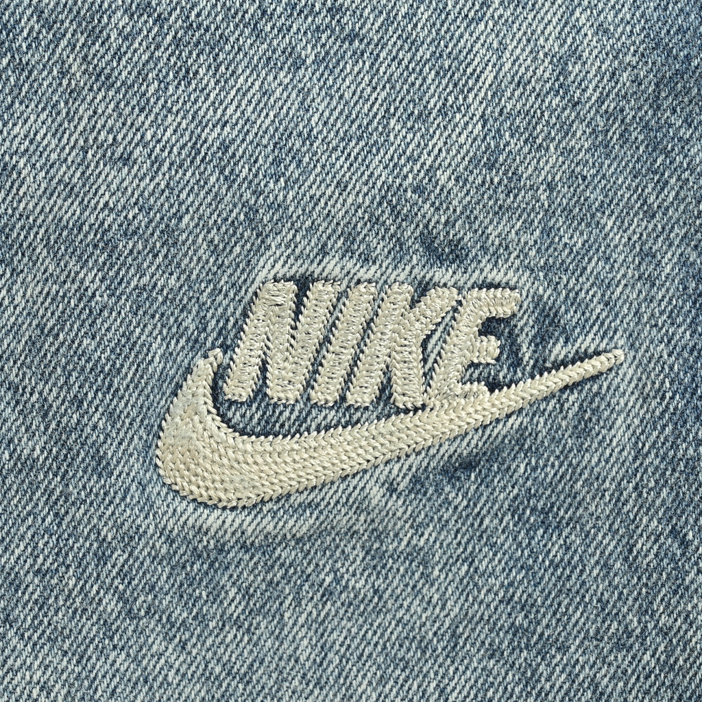 Levi’s x Nike DROP8 Ribbed-Trim Snap Letter Patch Relaxed Jeans – Medium Blue  BF5600829