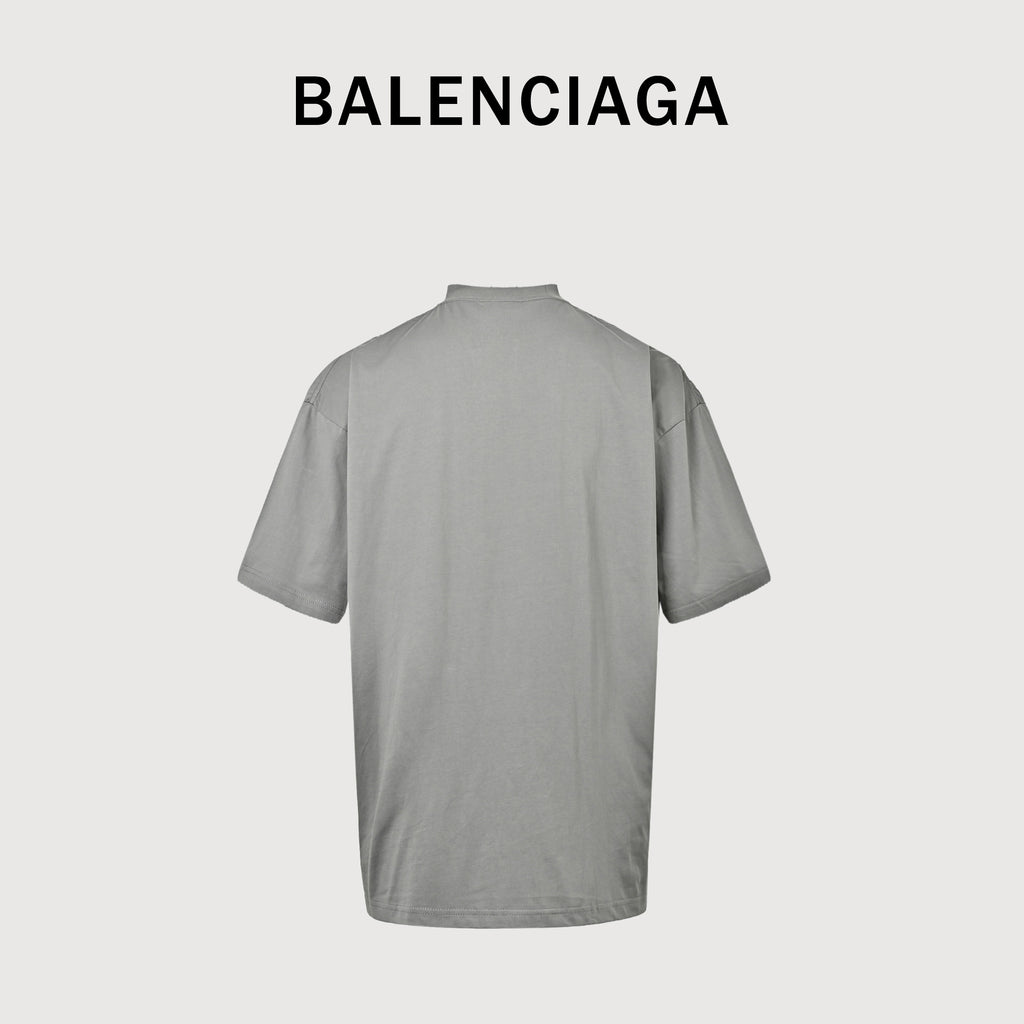 Balenciaga 26SS Palm Wave Surf Print Short Sleeve T-Shirt – Grey HH3200519