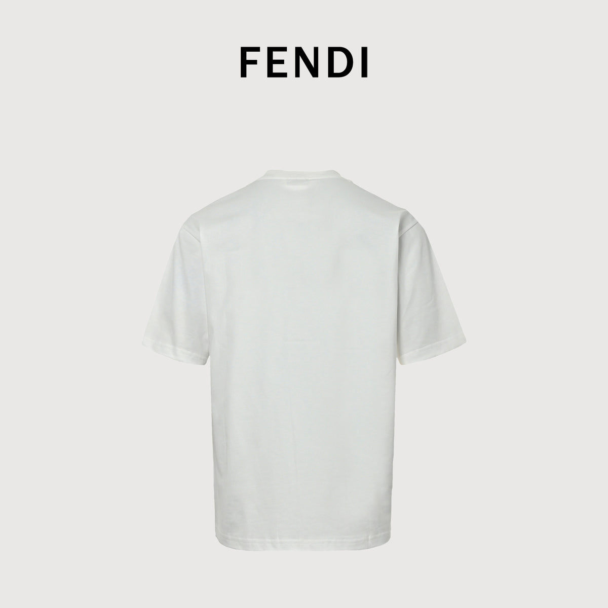 Fendi Minimal FF 3D Embroidered Short Sleeve T-Shirt – White MV2200714