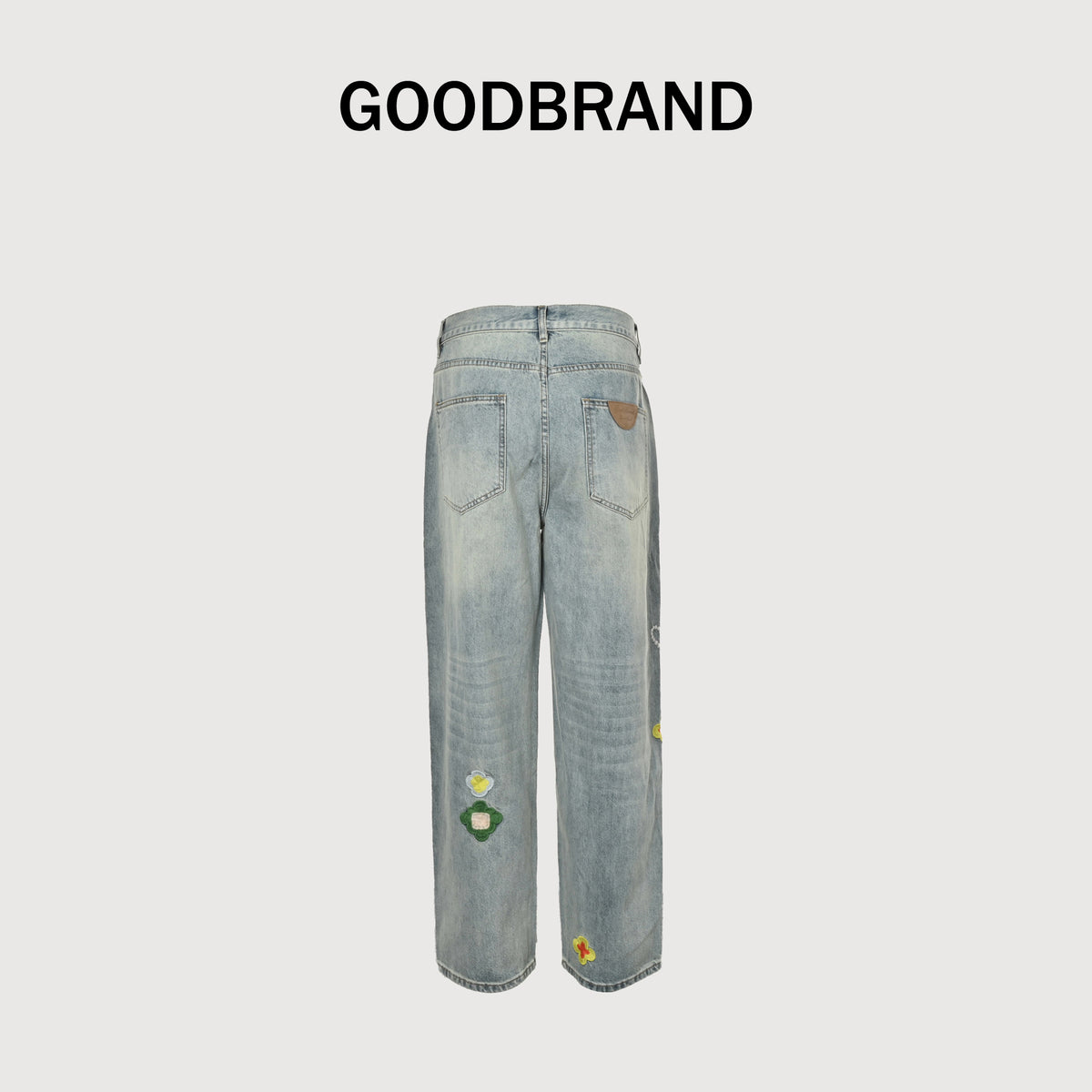 GOODBRAND 2025SS GOODLOVES Floral Vintage Selvedge Raw Jeans – Light Blue SY4801103-LBL